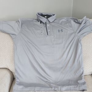 Under Armour Men's Light Gray Polo Shirt